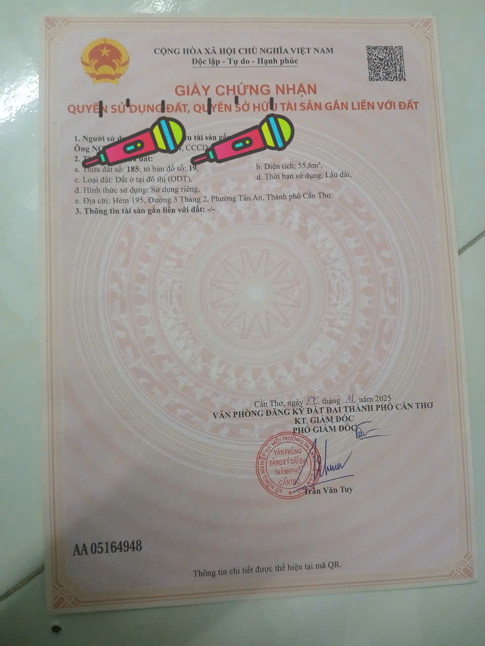 Bán nền trục hẻm 195 đường 3/2 Hưng Lợi – Thổ cư 100%, giá 1 tỷ 850 triệu