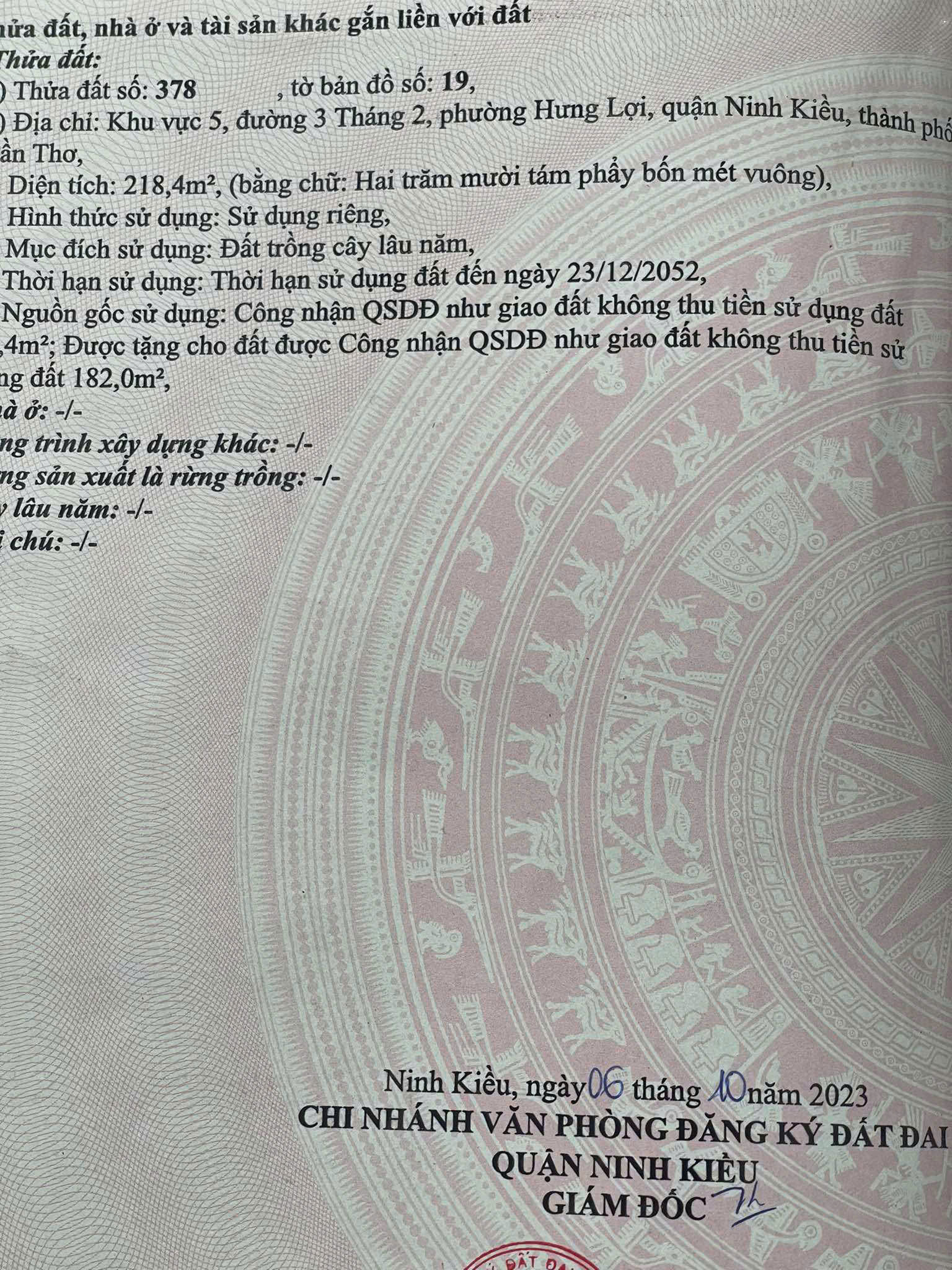 Bán Nền Mặt Tiền Đường 3 Tháng 2 Gần Ngã Tư Nguyễn Văn Linh Mặt Tiền Ngang 10m