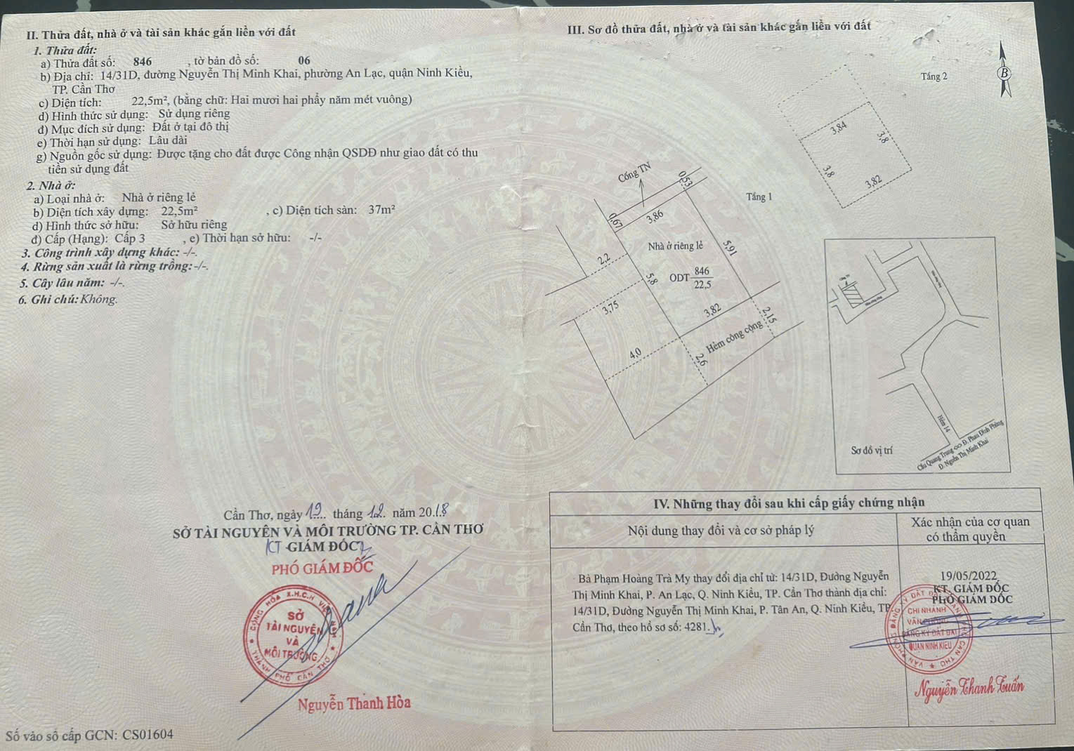 Bán nhà lầu nát ngay gốc 2 mặt hẻm 72b nguyễn thị minh khai