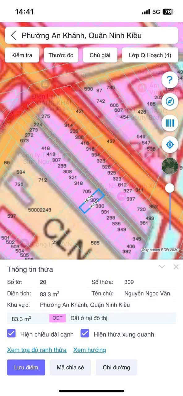 Bán Nền THỔ CƯ HẺM 9 TRẦN NAM PHÚ P.AN KHÁNH NINH KIỀU