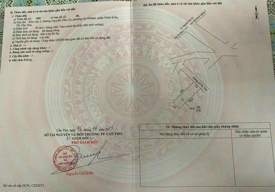 Bán Nền THỔ CƯ HẺM 9 TRẦN NAM PHÚ P.AN KHÁNH NINH KIỀU