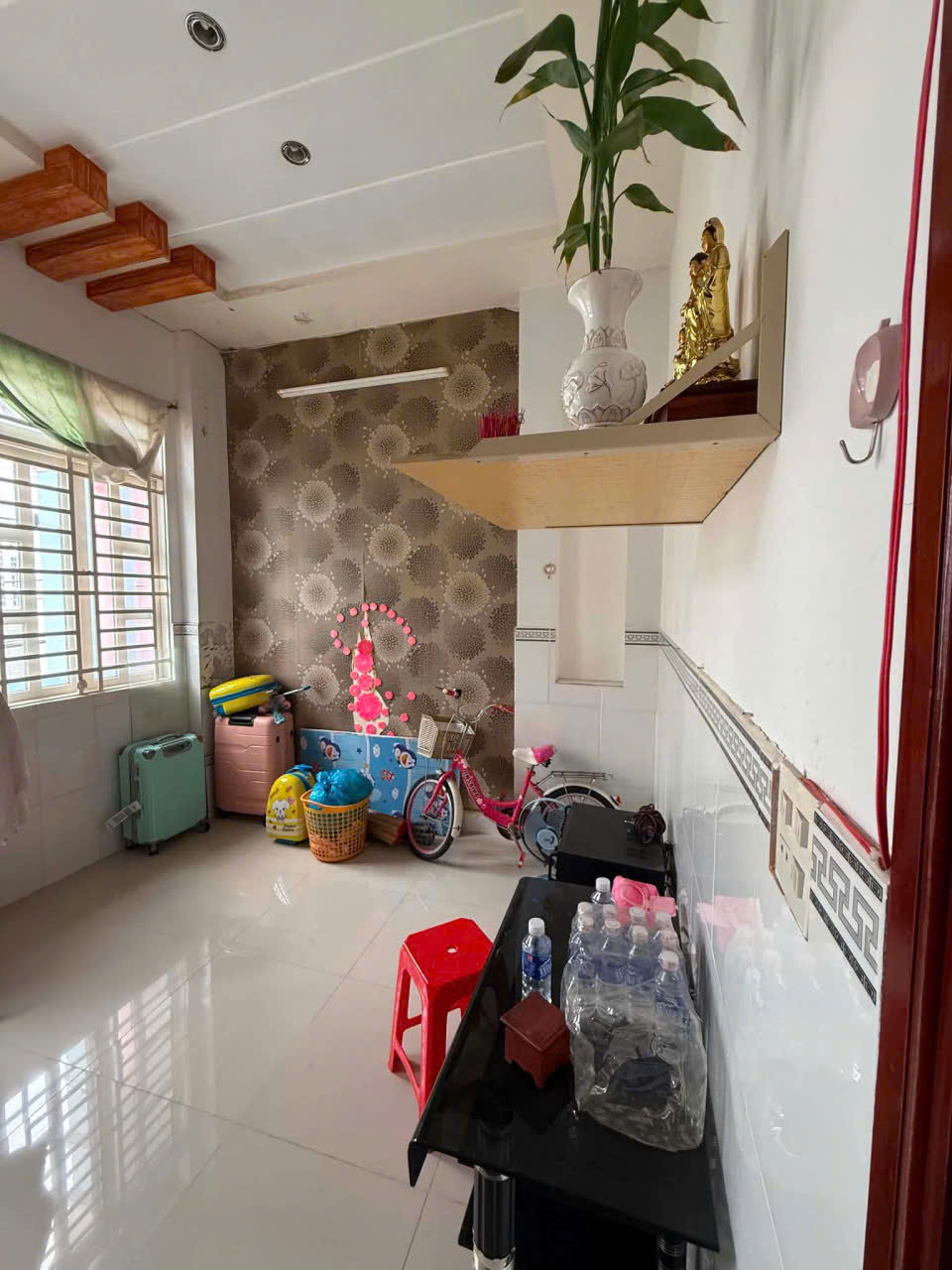 Cho thuê nhà trệt lầu 3 phòng ngủ kdc 91B giá rẻ