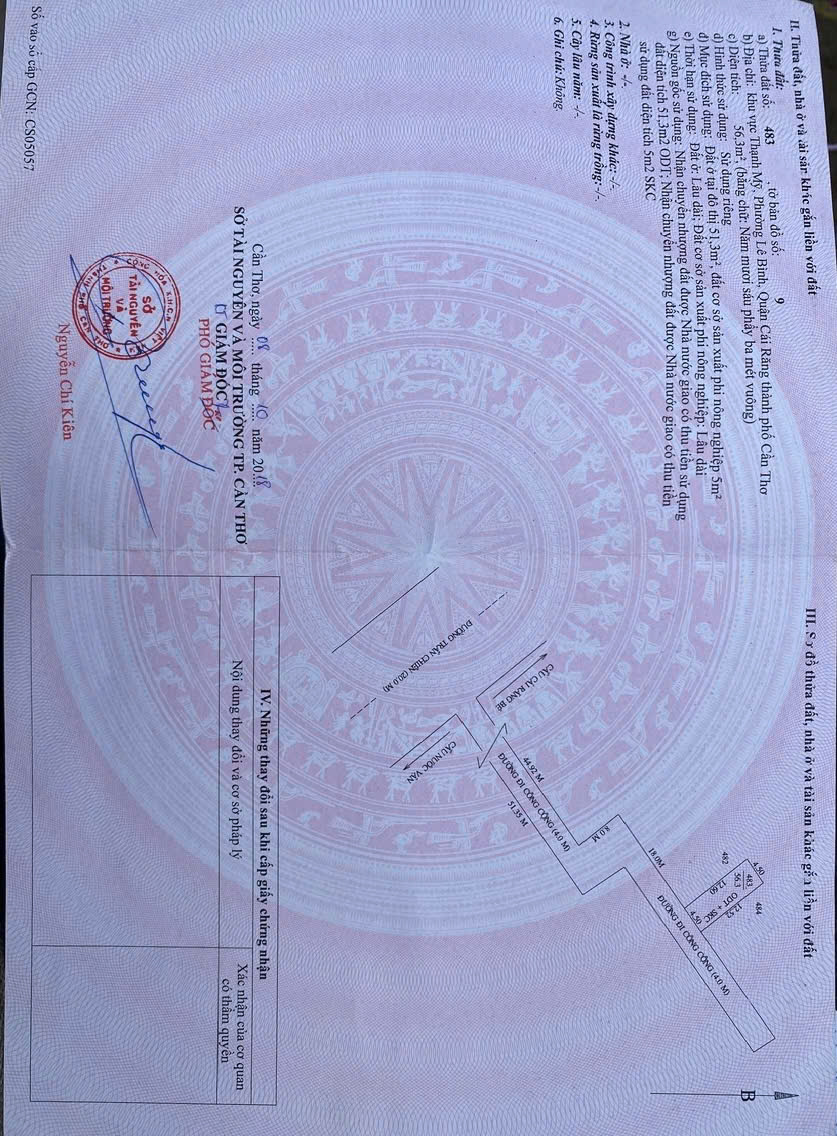 Bán nền hẻm 9 Trần Chiên gần đại học Tây Đô
